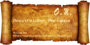 Oesztreicher Marianna névjegykártya