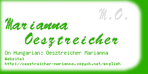 marianna oesztreicher business card